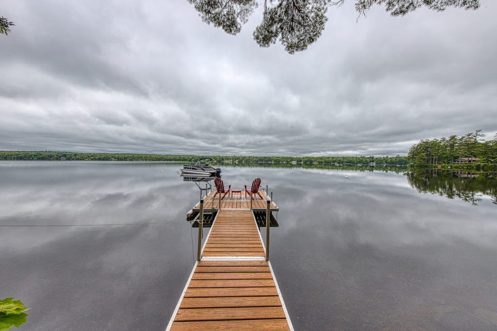 Updated lakefront cottage with shared boat dock - near Acadia