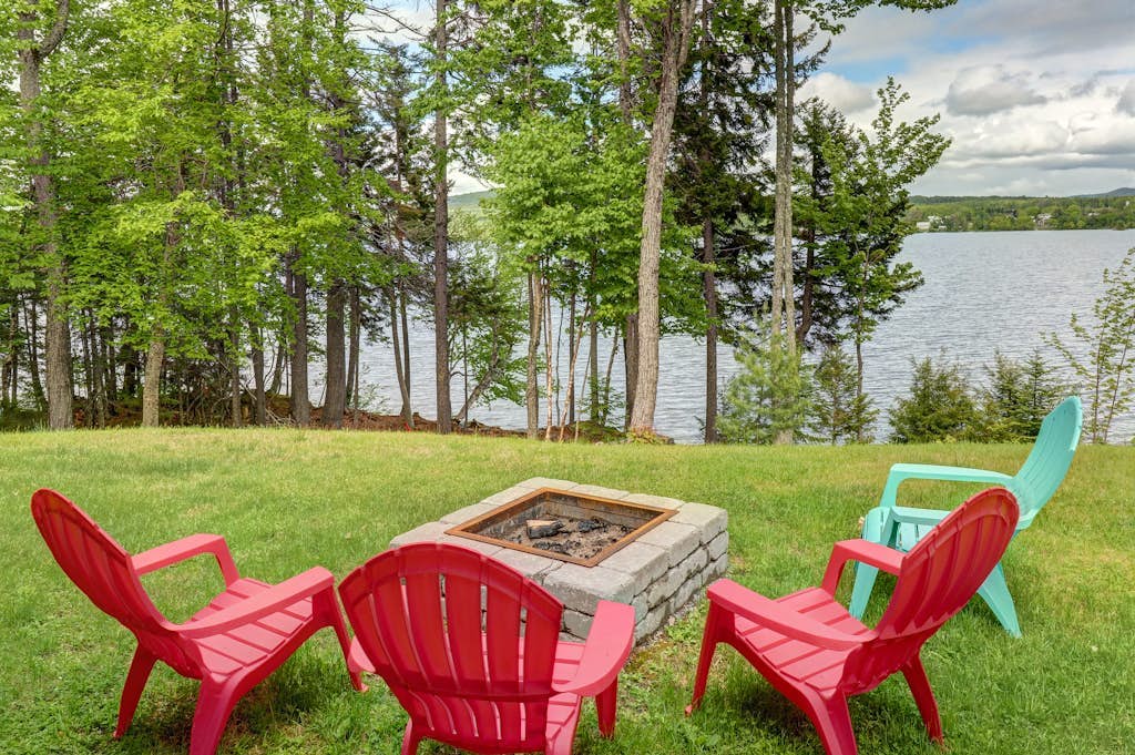 Lakefront Chalet-Style Home with Large Deck, a Dock & Beautiful Lake Views