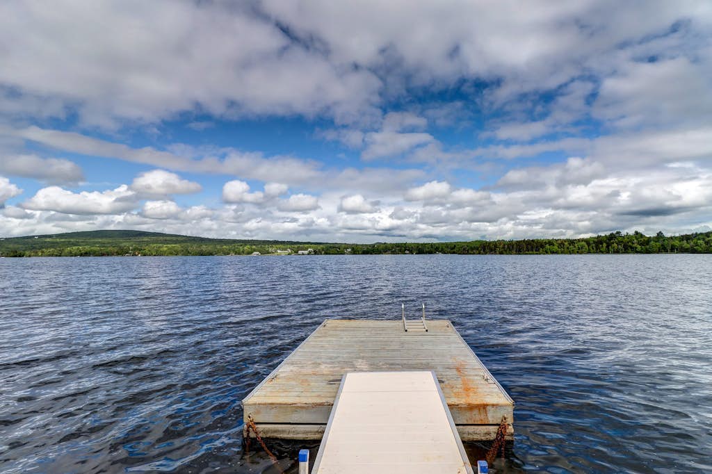 Lakefront Chalet-Style Home with Large Deck, a Dock & Beautiful Lake Views