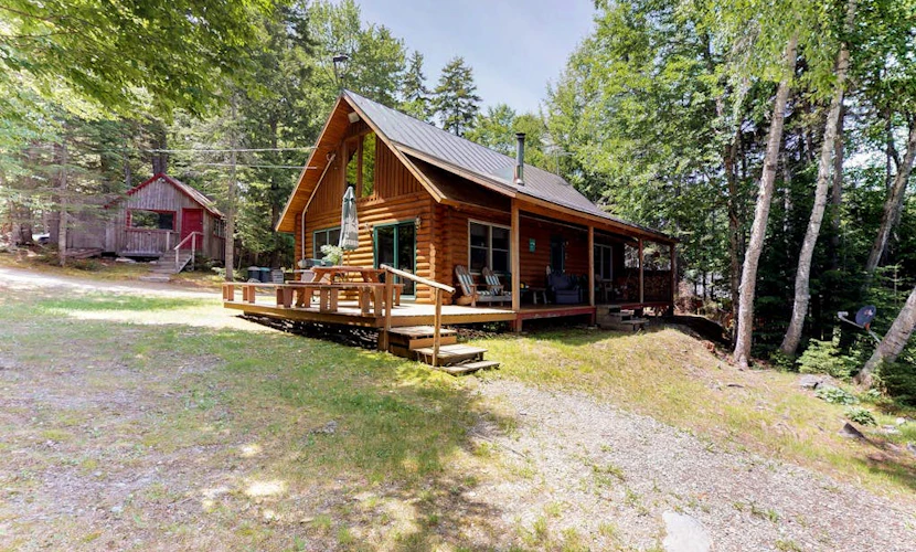 Dog-Friendly Lakefront Log Cabin with Peaceful Atmosphere, Dock & Boat Launch