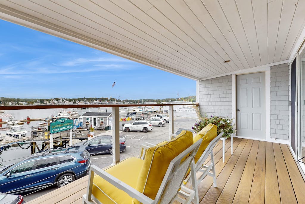 Oceanfront, dog-friendly condo with Boothbay Harbor views & prime location