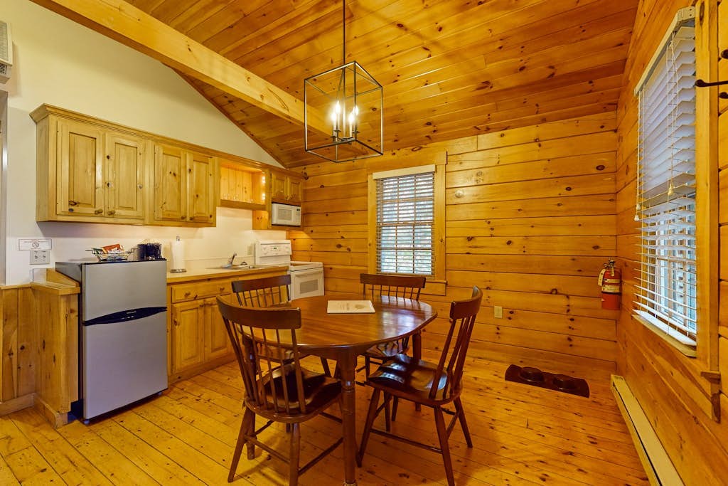 Dog-friendly cabin with wooded views, fireplace, AC near outdoor recreation