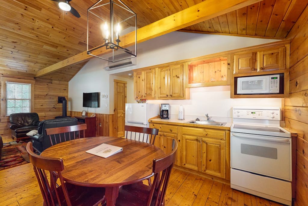Wooded view cabin near hiking trails with kitchen & fireplace - dog-friendly