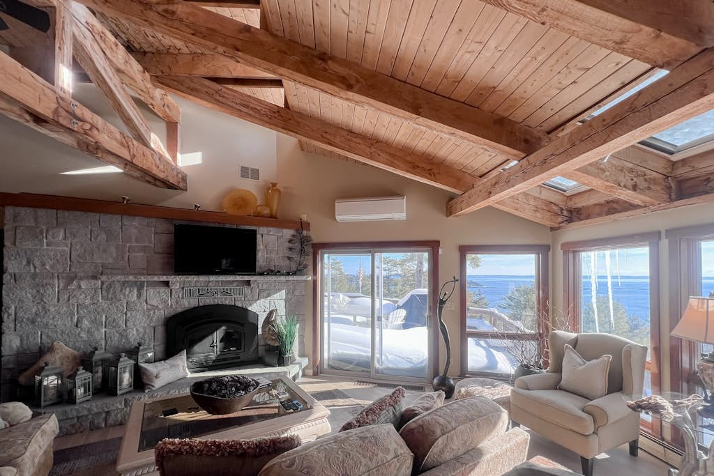 Elegant ocean view home with breathtaking views, private hot tub & large deck