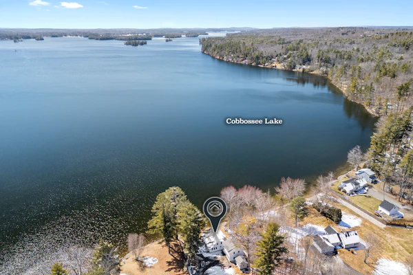 Cobbossee Hideaway, lakefront property with dock for swimming, fishing, and sunrises