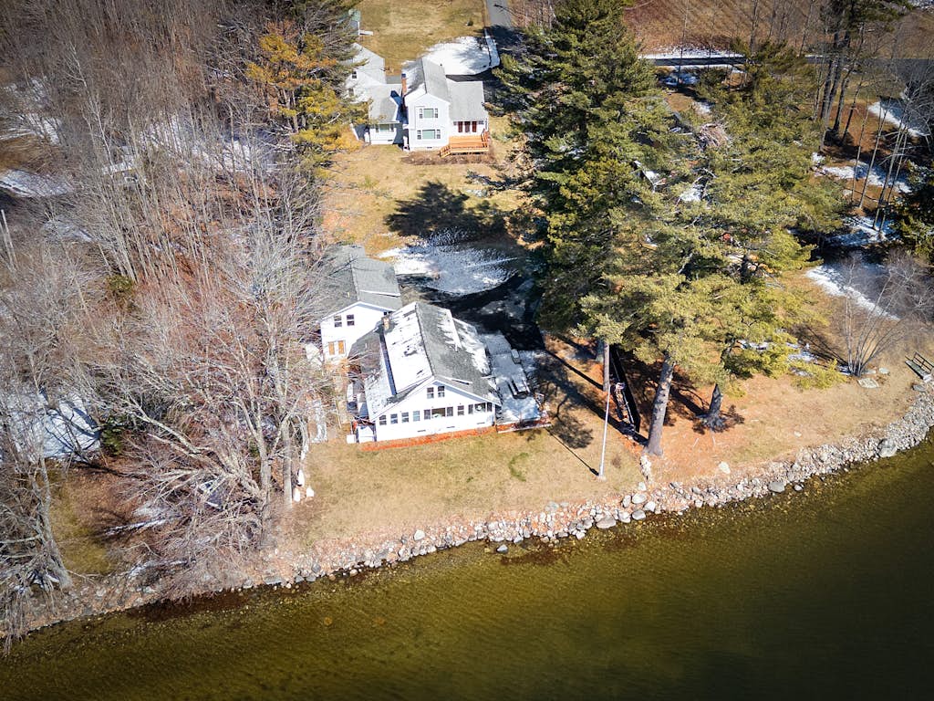 Cobbossee Hideaway, lakefront property with dock for swimming, fishing, and sunrises