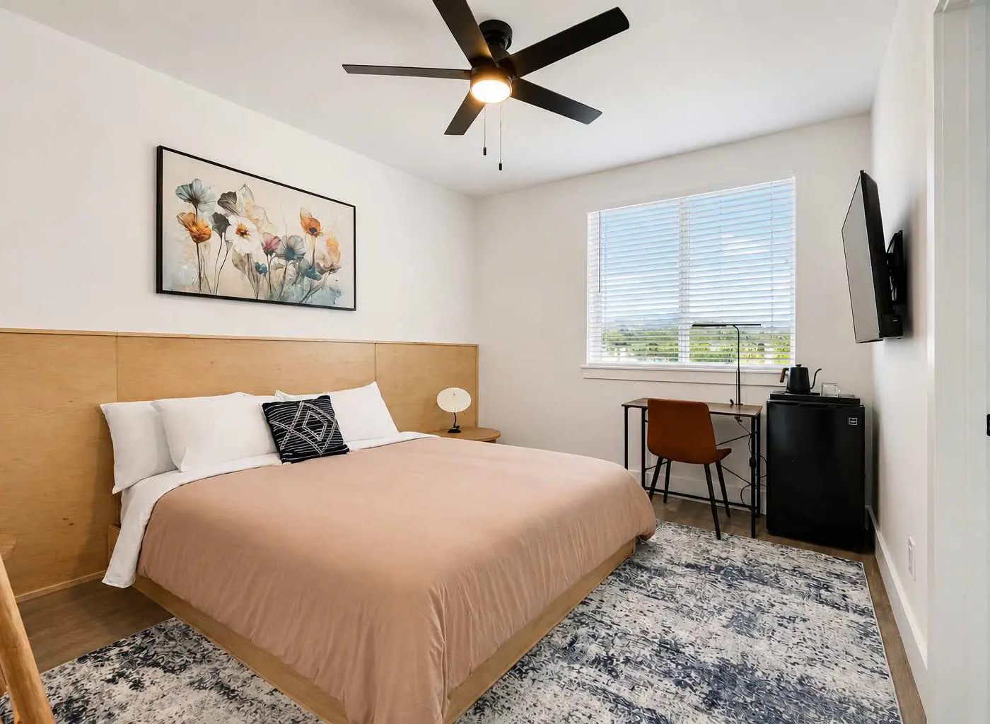 Bishop Arts boutique room w/ desk,TV,washer/dryer