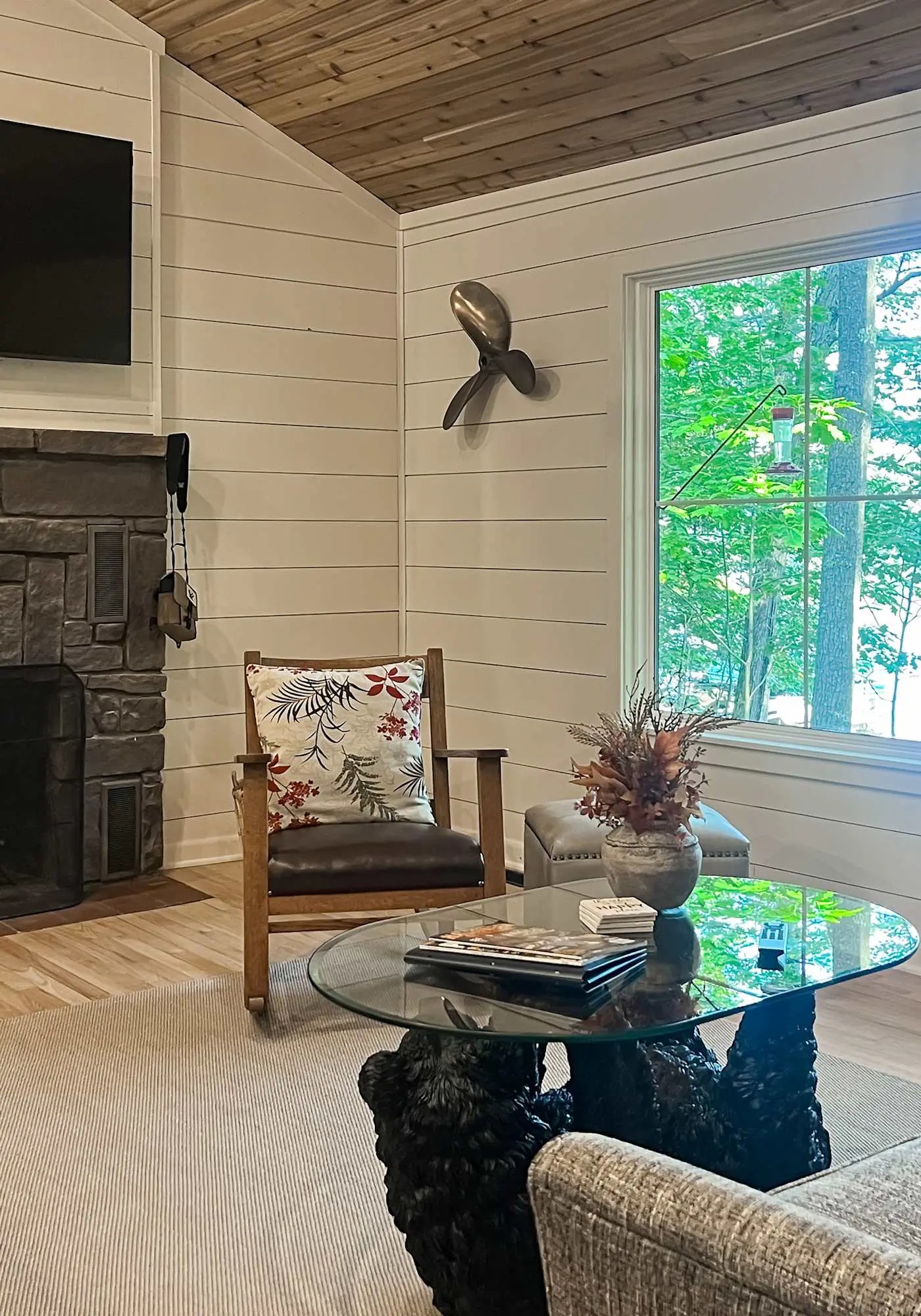 Lakefront escape on Rest Lake with dock, firepit & bike trail access