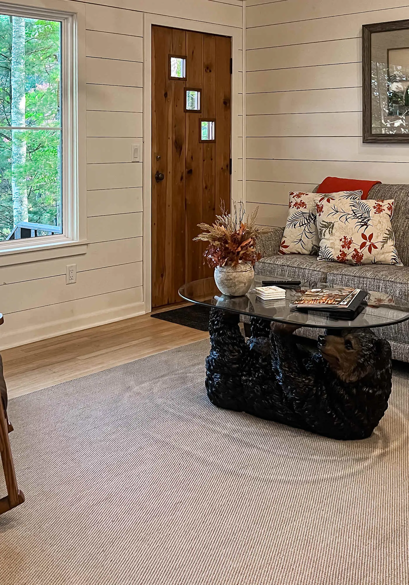 Lakefront escape on Rest Lake with dock, firepit & bike trail access
