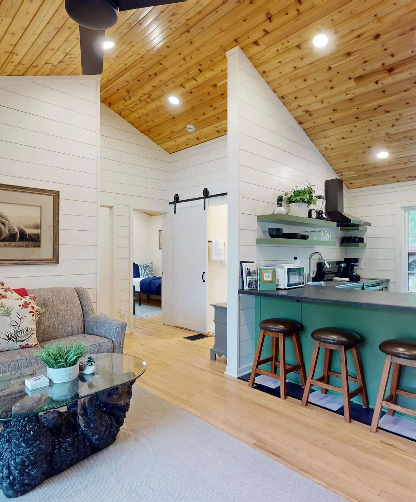 Lakefront escape on Rest Lake with dock, firepit & bike trail access