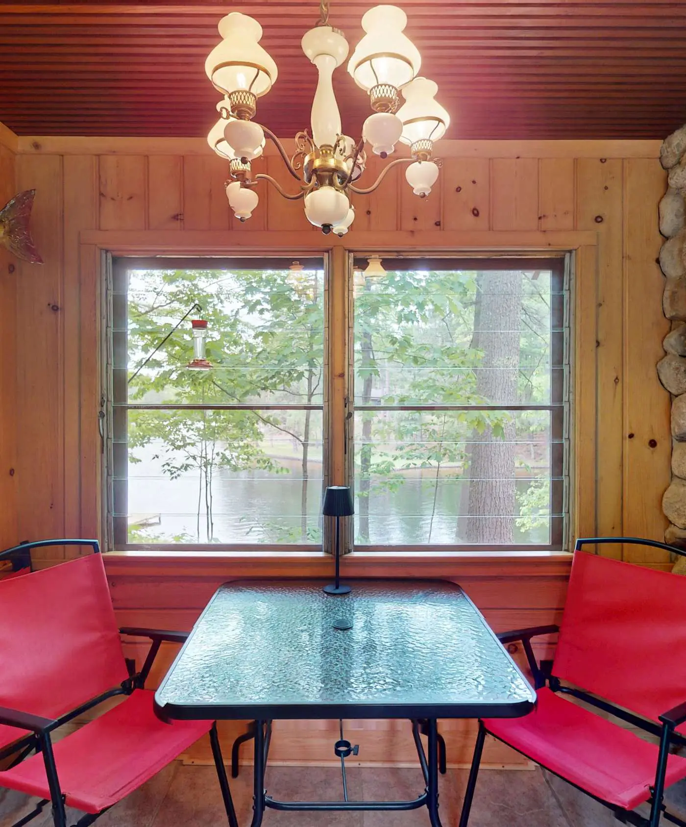 Lakefront escape on Rest Lake with dock, firepit & bike trail access