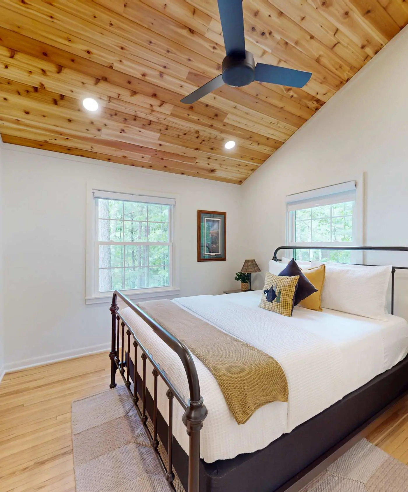 Lakefront escape on Rest Lake with dock, firepit & bike trail access