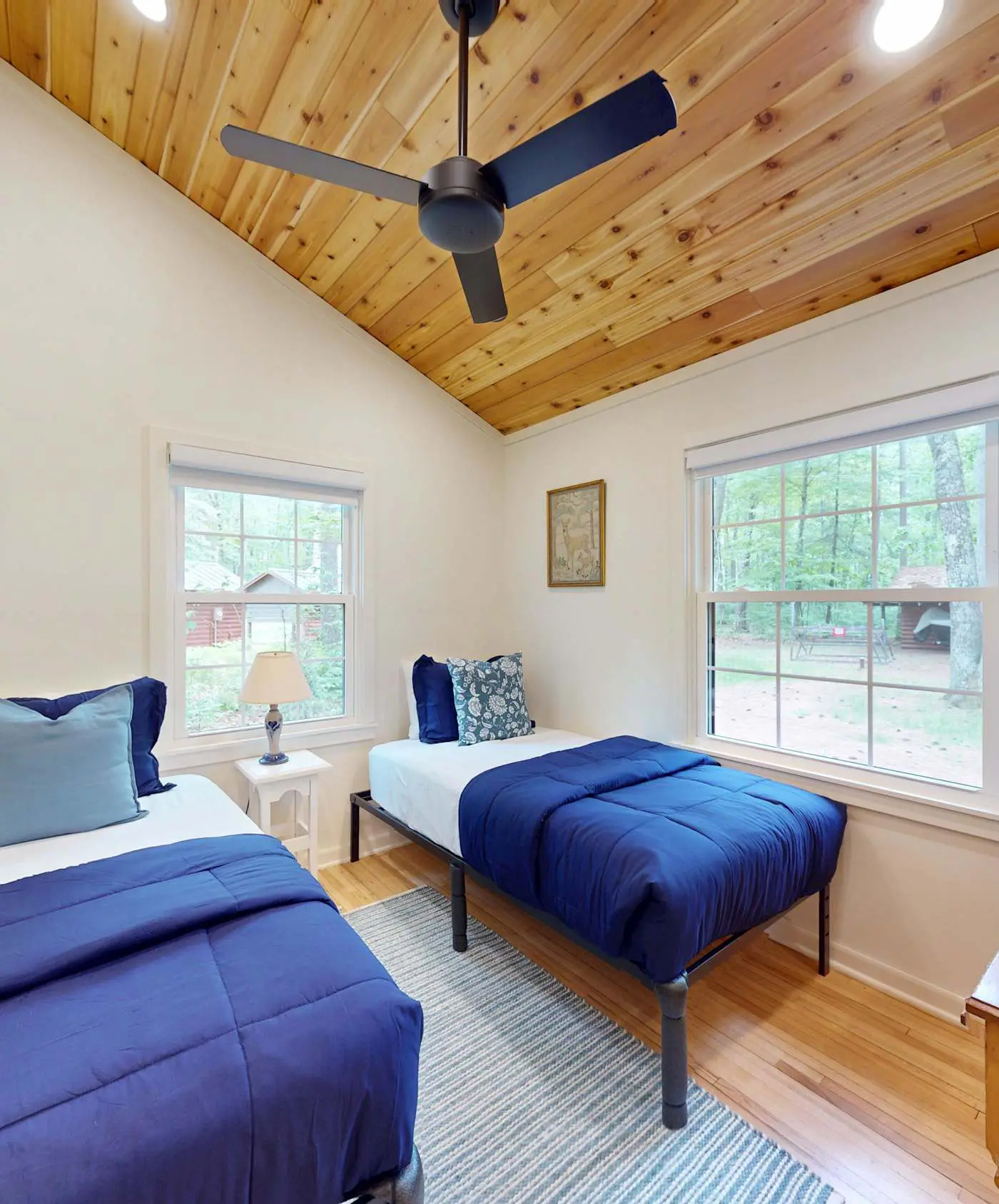 Lakefront escape on Rest Lake with dock, firepit & bike trail access