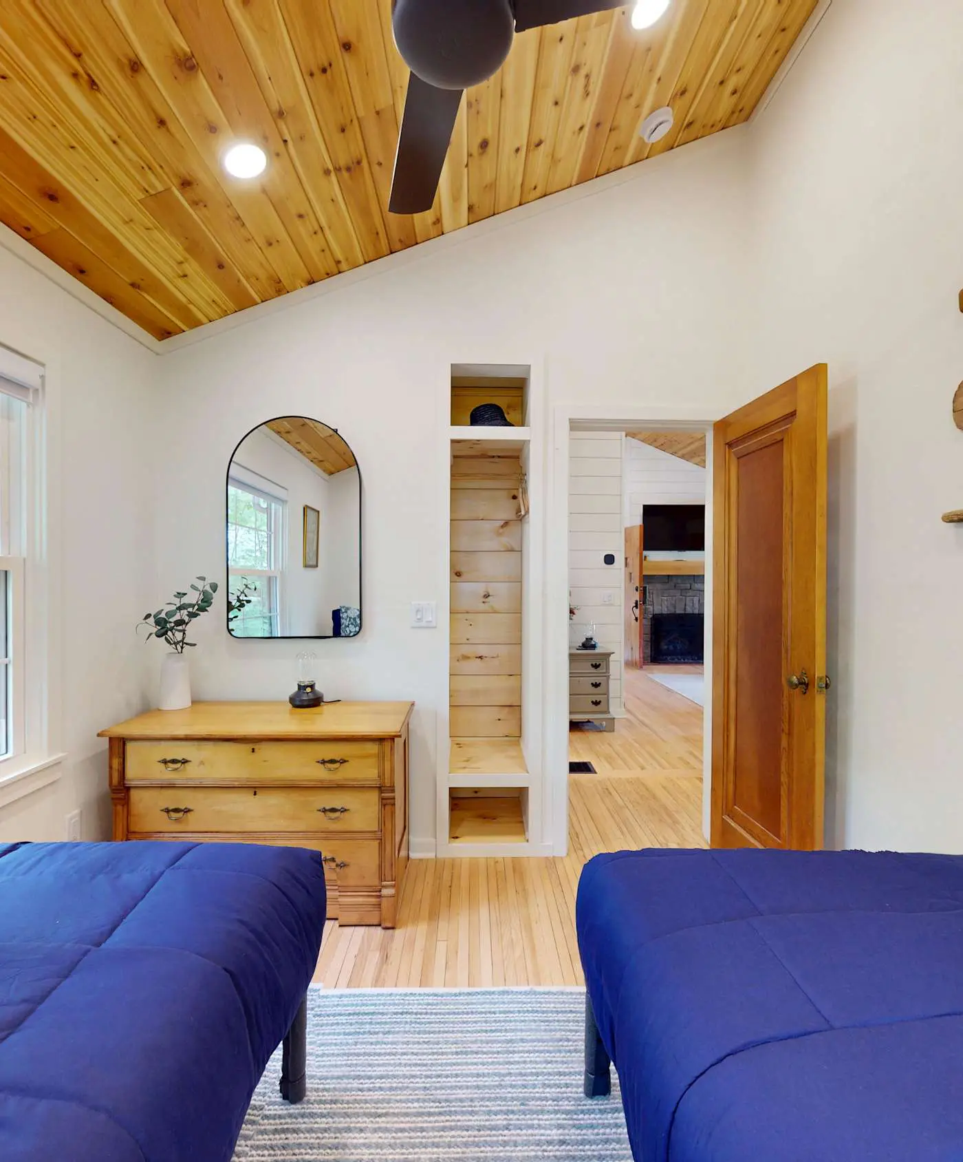 Lakefront escape on Rest Lake with dock, firepit & bike trail access