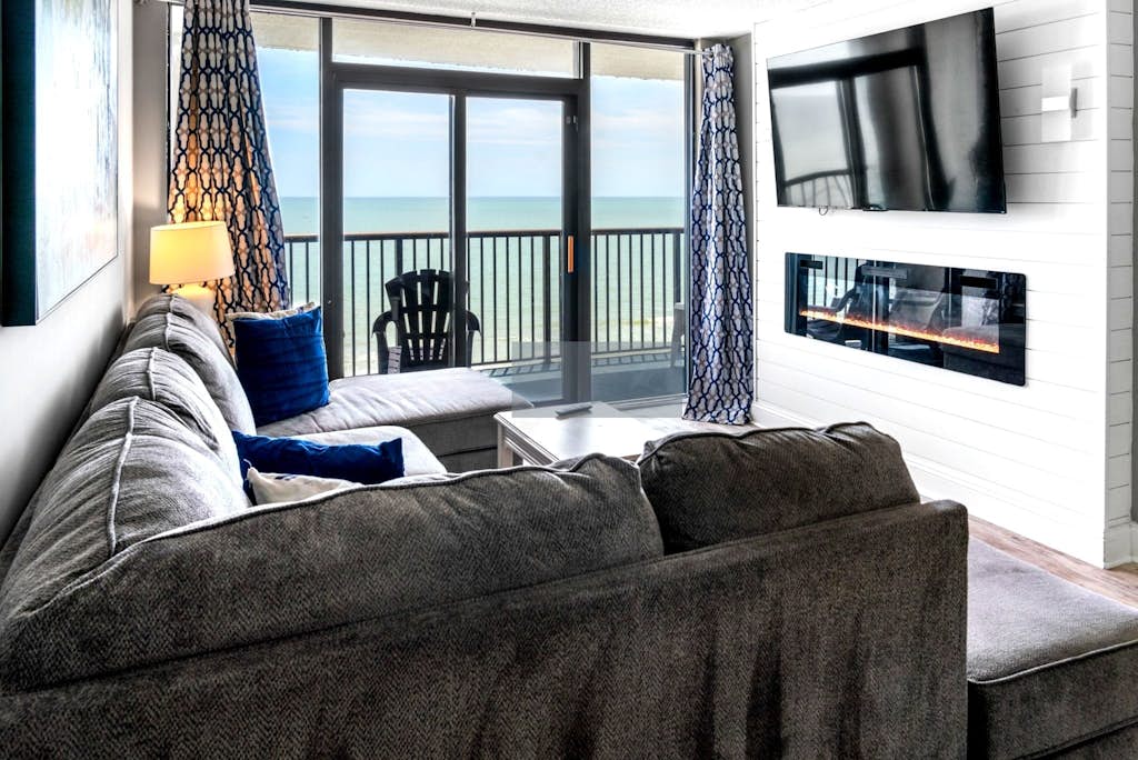 Oceanfront 3BR Retreat at Compass Cove Mariner Tower | Sleeps 8

Wake up to breathtaking ocean views and the sound of the waves at this beautifully updated 3-bedroom, 2-bathroom oceanfront condo in Compass Cove's Mariner Tower. Perfect for families, couples, and groups, this spacious coastal retreat comfortably accommodates up to 8 guests and offers direct beach access, modern amenities, and an unbeatable Myrtle Beach location.
