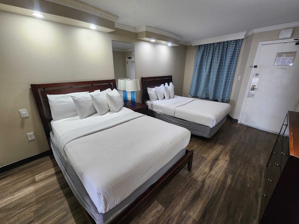 Located at the Caravelle Resort in Myrtle Beach, this one-bedroom condo offers stunning oceanfront views of the Atlantic Ocean. This condo features 2 queen sized beds, a sleeper sofa, and a murphy bed. This beautiful ocean front condo will comfortably accommodate up to 8 guests!