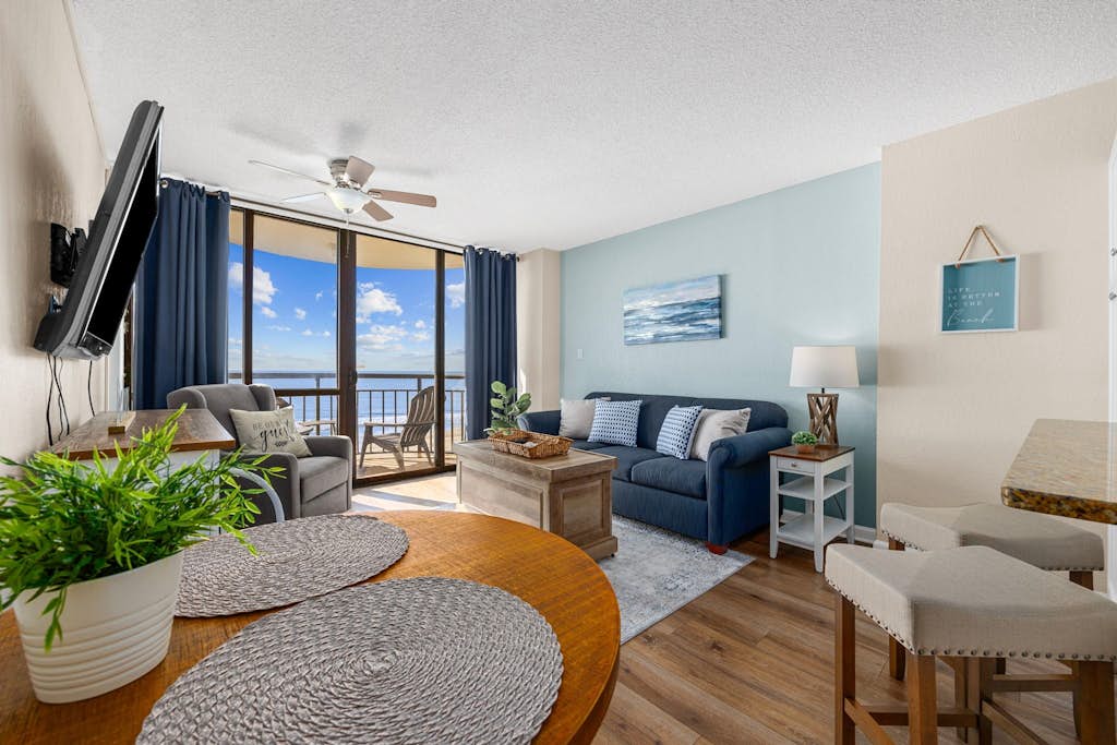 Oceanfront 1BR Condo at Meridian Plaza | 6th Floor Views

If you&rsquo;re searching for a pristine, beautifully updated vacation rental with unbeatable oceanfront views, look no further. This 6th-floor 1-bedroom condo at Meridian Plaza has everything you need for a relaxing Myrtle Beach getaway. With a king-size bed, queen sleeper sofa, and thoughtful furnishings throughout, the condo comfortably sleeps up to 4 guests.

Conveniently located along the Grand Strand, Meridian Plaza puts you just minutes from restaurants, shops, and attractions &mdash; the perfect home base for your beach vacation.