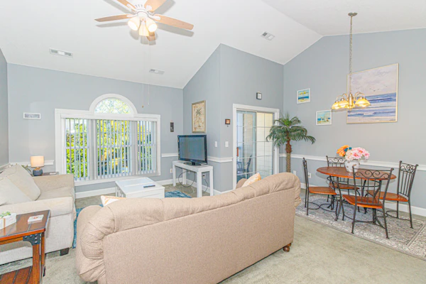 The search for your next vacation stops here! Check out this top floor, 1 bedroom, 1.5 bathroom apartment in Myrtle Beach, SC. This condo is conveniently located less than 2 miles off of Highway 501 and Highway 31 (the two main highways in the area) and within minutes of multiple award winning golf courses! Our condo is less than a 10 minute drive to the Myrtle Beach International Airport, Top Golf, the beach, and many other tourist attractions. This apartment offers gorgeous views of the golf course!
