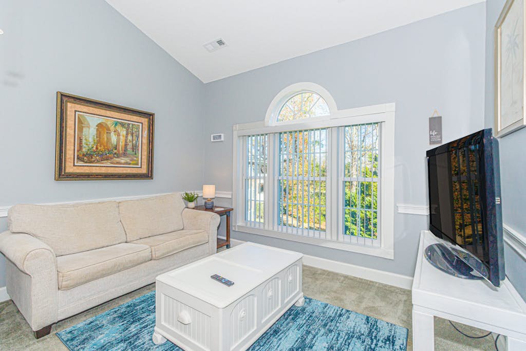 The search for your next vacation stops here! Check out this top floor, 1 bedroom, 1.5 bathroom apartment in Myrtle Beach, SC. This condo is conveniently located less than 2 miles off of Highway 501 and Highway 31 (the two main highways in the area) and within minutes of multiple award winning golf courses! Our condo is less than a 10 minute drive to the Myrtle Beach International Airport, Top Golf, the beach, and many other tourist attractions. This apartment offers gorgeous views of the golf course!