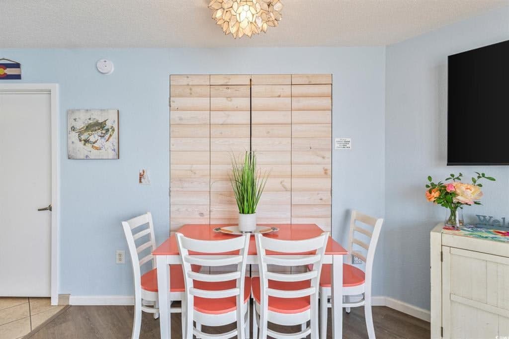 Check out this beautifully updated tenth floor oceanfront condo for four at Roxanne Towers. This bright and stylish retreat features a king sized bed and a queen murphy bed, offering all the comforts of home with the added luxury of being right on the ocean. With modern touches throughout and views that stretch endlessly across the shoreline, this getaway is the perfect setting for your next beach vacation.