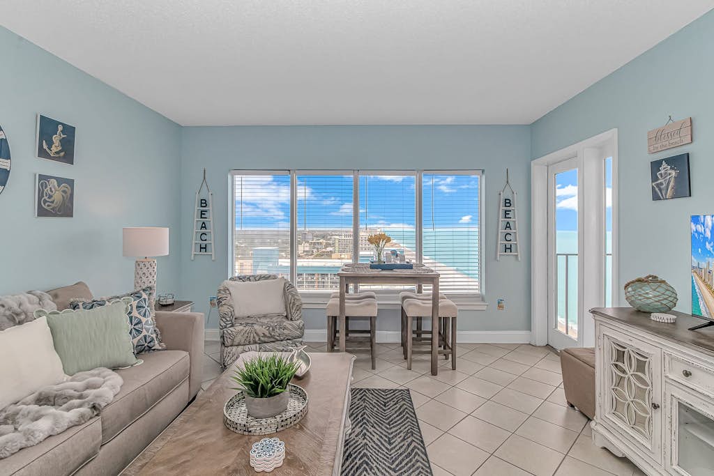 The search for your next vacation stops here! Check out this 18th floor, completely updated, 1 bedroom apartment at The Palace Resort in Myrtle Beach. This 1 bedroom, 1 bath condo is fully furnished with 1 queen size bed, and 1 queen sleeper sofa. The layout of this rental will comfortably accommodate 4 guests.