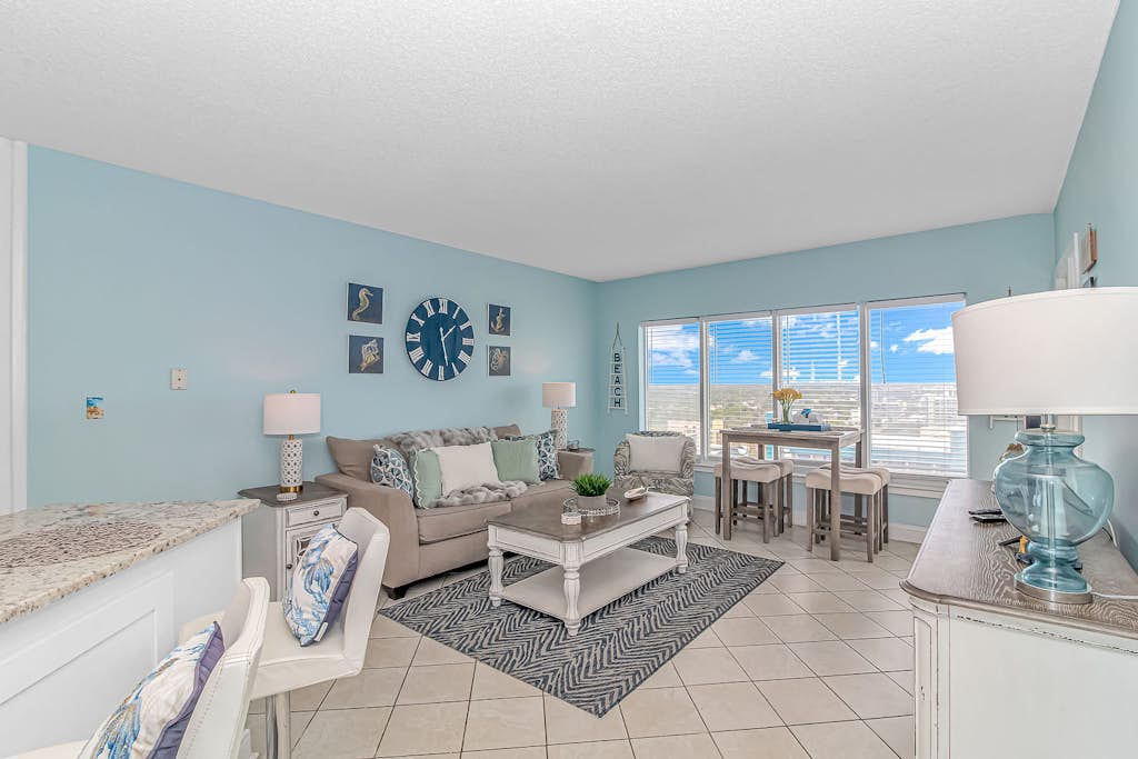 The search for your next vacation stops here! Check out this 18th floor, completely updated, 1 bedroom apartment at The Palace Resort in Myrtle Beach. This 1 bedroom, 1 bath condo is fully furnished with 1 queen size bed, and 1 queen sleeper sofa. The layout of this rental will comfortably accommodate 4 guests.