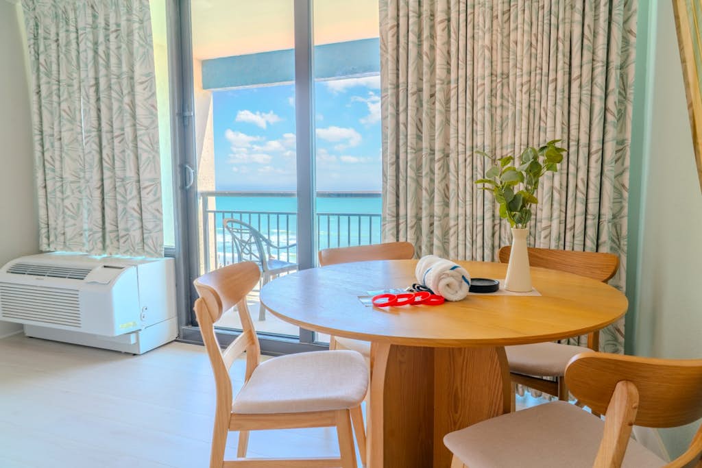 Experience the ultimate oceanfront getaway by booking these two full renovated, charming queen studios together, offering the perfect combination of comfort, convenience, and breathtaking views. Ideal for couples, small families, or groups traveling together, these studios provide space for up to eight guests while maintaining the privacy and amenities of two separate retreats.