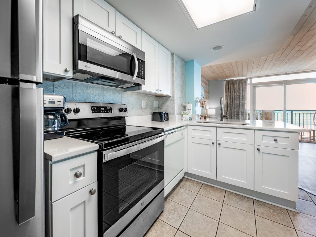 Step into this one-of-a-kind, beautifully decorated oceanfront condo on the third floor of Roxanne Towers. This bright and welcoming retreat features one bedroom and offers comfortable sleeping arrangements for up to six guests, with a king bed, a Murphy bed, and a sleeper sofa.