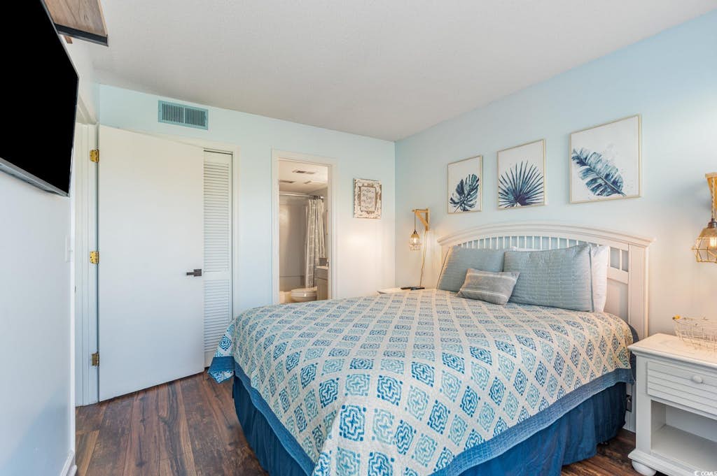 Discover this charming 1-bedroom, 1-bathroom condo nestled in the Myrtle Beach Resort Five Seasons! Perfect for a relaxing escape, this cozy retreat is thoughtfully furnished and designed to make you feel right at home. With a comfortable queen-sized bed and a queen sleeper sofa, this condo accommodates up to 4 guests.