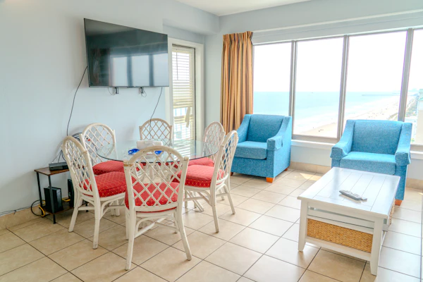 This is an incredible 2-bedroom condo located at the Palace Resort in Myrtle Beach, SC. The search for your next vacation stops here! Check out this 14th floor, ocean view, 2-bedroom apartment. The condo is fully furnished with 1 queen bed, 2 twin size beds, a sleeper sofa, and will comfortably accommodate 6 guests.