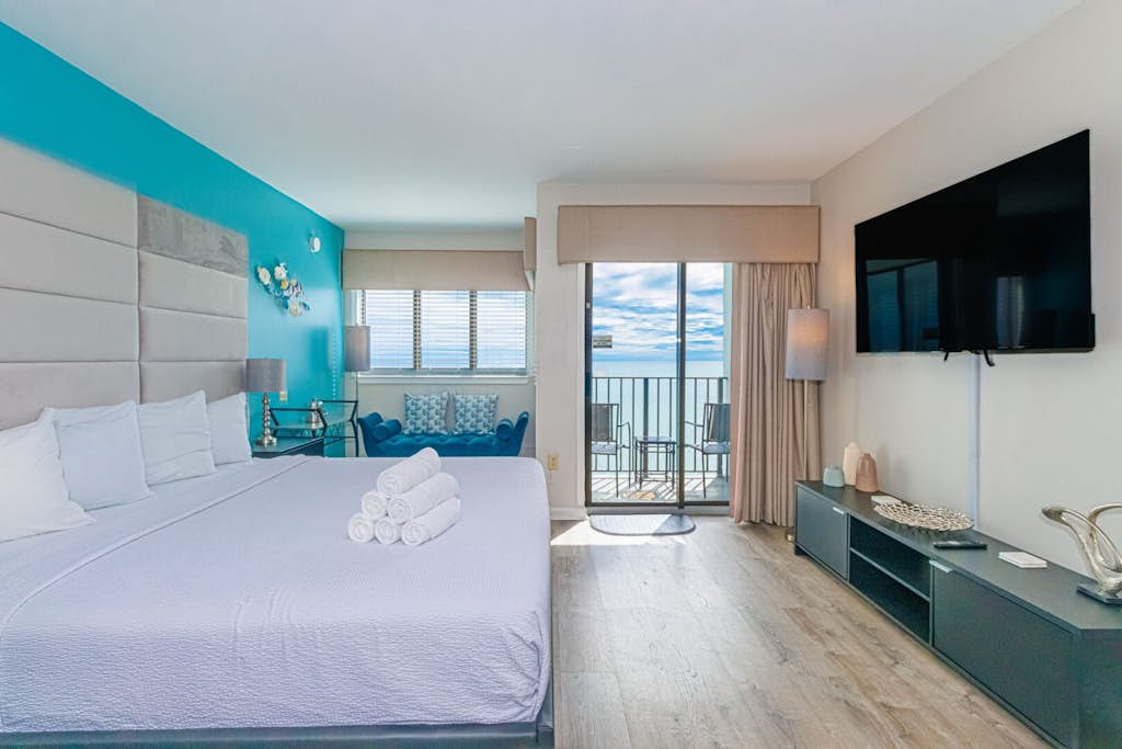 The search for your next vacation ends here! Whether you're planning a romantic getaway or a family trip, we have two beautiful oceanfront studios on the 15th floor at The Palace Resort in Myrtle Beach, both offering spectacular oceanfront views of the Atlantic Ocean.
