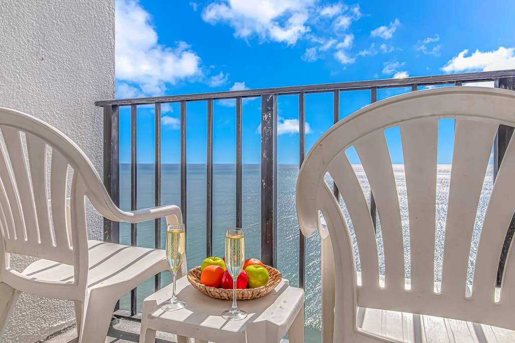 The search for your next vacation stops here! Check out this 21st floor oceanfront 2-bedroom, lockout style apartment at The Palace Resort in Myrtle Beach. These oceanfront condos are fully furnished with 1 king sized bed, 1 queen size bed and 2 queen-size sleeper sofas. The layout of this rental will comfortably accommodate 8 guests. This unit has two main entrances, featuring a studio in room 2101, and a studio in room 2102. These 2 units are located right next to each other! Guests love the privacy that this apartment offers! Please be advised that there is not an interior adjoining door, and both units will have their own private access.