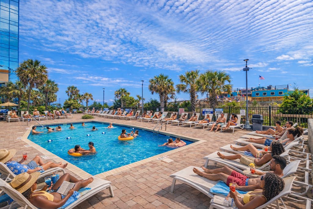 Step into a sun-kissed oceanfront escape at the renowned Yachtsman Resort, South Tower, where the sparkling Atlantic is always within view. Nestled on the third floor, this inviting studio places you mere steps from the lively Myrtle Beach Boardwalk and the iconic 14th Avenue Pier. With sweeping ocean vistas, a bright and airy layout, and a prime beachfront location, this charming retreat is ideal for a rejuvenating coastal getaway.


RENOVATIONS ARE BEING DONE IN SOME UNITS AT THE RESORT!!! WORK WILL BE PERFORMED FROM 9AM-5PM DURING YOUR STAY!!