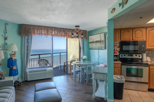 Direct Ocean View Condo at Monterey Bay Resort | Sleeps 7
Welcome to your coastal escape at the Monterey Bay Resort in Myrtle Beach, SC! This spacious 1-bedroom ocean-view condo is fully furnished and thoughtfully arranged to sleep up to 7 guests — perfect for families or groups seeking comfort, convenience, and stunning ocean scenery.
• 1 complimentary parking pass (additional parking available across the street for $10/day)