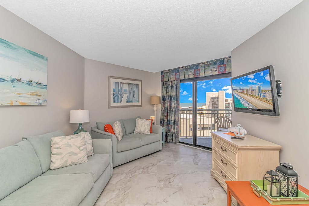 If you are looking for your next vacation spot in Myrtle Beach, SC, the search ends here! You will be blown away by this spacious, 3 bedroom, 2 bathroom, apartment located at the highly sought-after complex of Sand Dunes Resort in Myrtle Beach, SC. As of April 2024, this ocean view property has undergone some luxurious updates, and we could not be more excited to share them with you! All new flooring was installed, new cabinets in the kitchen as well as granite countertops in the kitchen, and the unit has a fresh coat of paint throughout! This condo will comfortably accommodate a total of 12 guests!