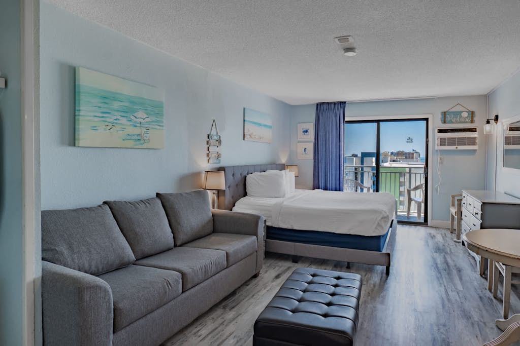 Coastal Retreat with Ocean Views | Driftwood 1608

Escape to Driftwood 1608, your modern ocean-view retreat high above the shores of Myrtle Beach. Located on the 16th floor of Sea Mist Resort, this newly renovated suite offers stunning Atlantic views, stylish coastal décor, and all the comforts of home. Relax on your private balcony, explore nearby restaurants and attractions, or spend the day on the beach just steps away. Complimentary Wi-Fi and cable TV are included for your stay.

Please note: Resort pools are currently unavailable for guest use, with no anticipated reopening date.