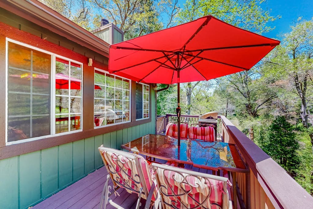 Dog-friendly water-view home near Lake Gregory with game room, fireplace, grill