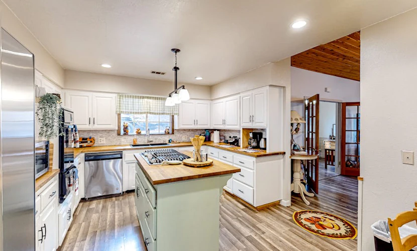 Dog-friendly water-view home near Lake Gregory with game room, fireplace, grill
