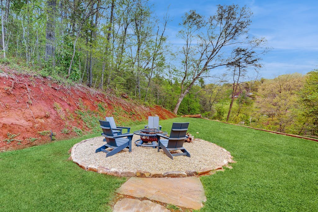 Mountain view home with a large patio and private hot tub | fire-pit | gas grill