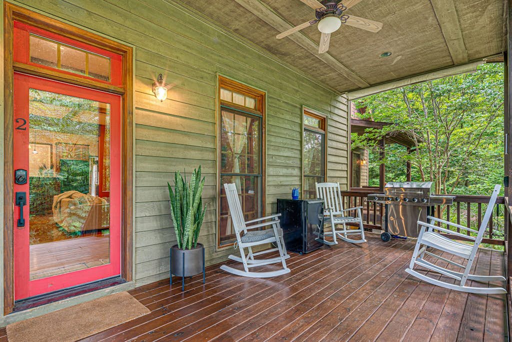 Embrace nature's beauty in the Great Smoky Mountains with patio