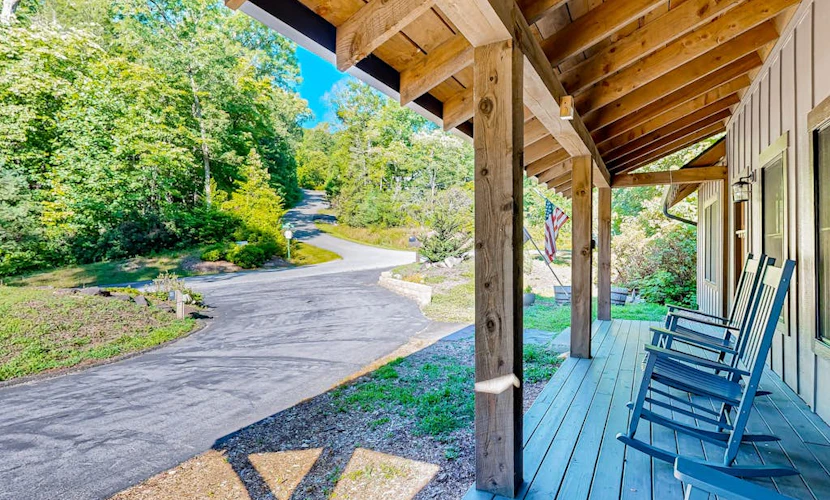 Custom Creekside Escape | Entertainers Deck & Wooded Views, Kids Play Zone