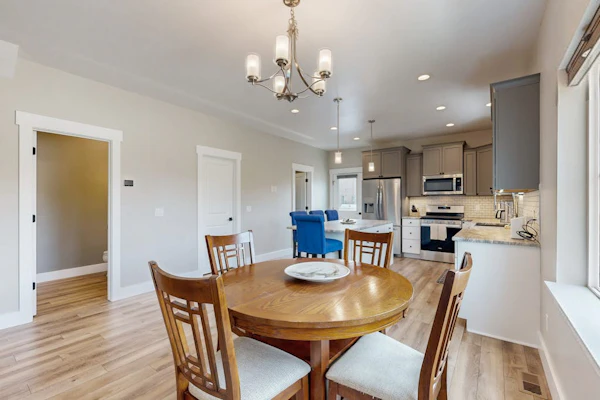 A charming, comfy townhome with patio views, cozy fireplace and more