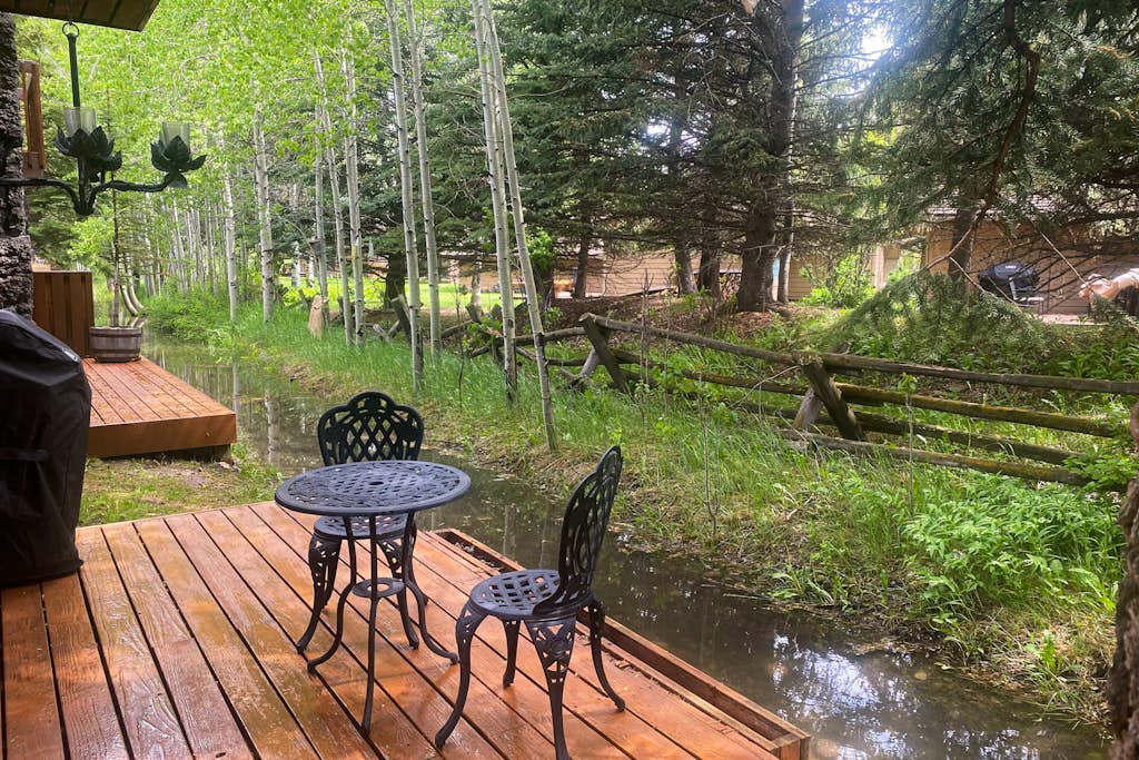 Wilderness retreat near Grand Teton with sprawling deck, children's items & W/D