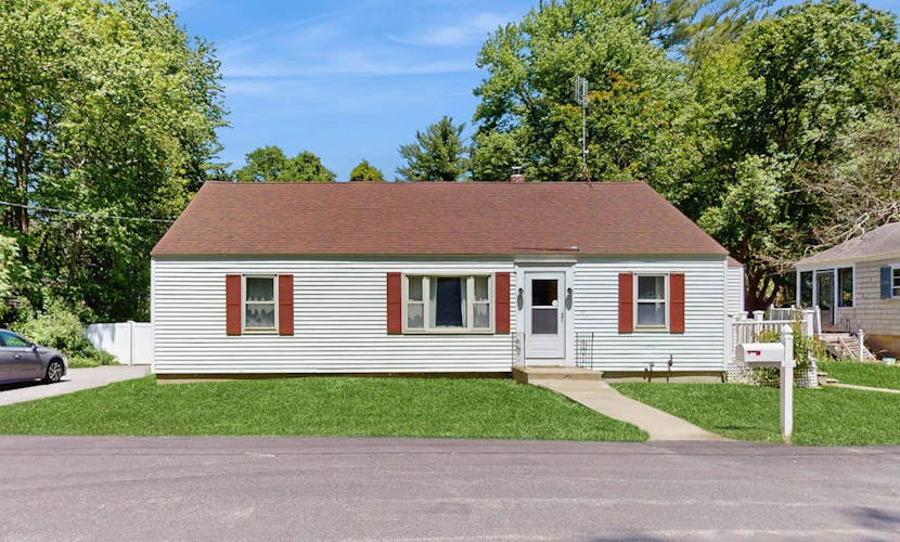 Dog-friendly home with firepit, large deck & yard - close to town
