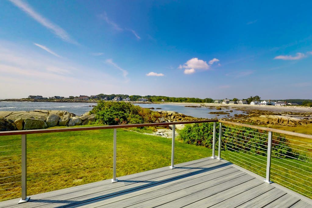 Oceanfront home with stunning views of the cove & sunset, steps to the beach