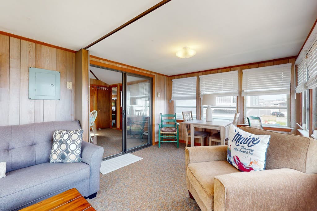 Sun-filled & serene coastal retreat with deck & stunning ocean views - near golf