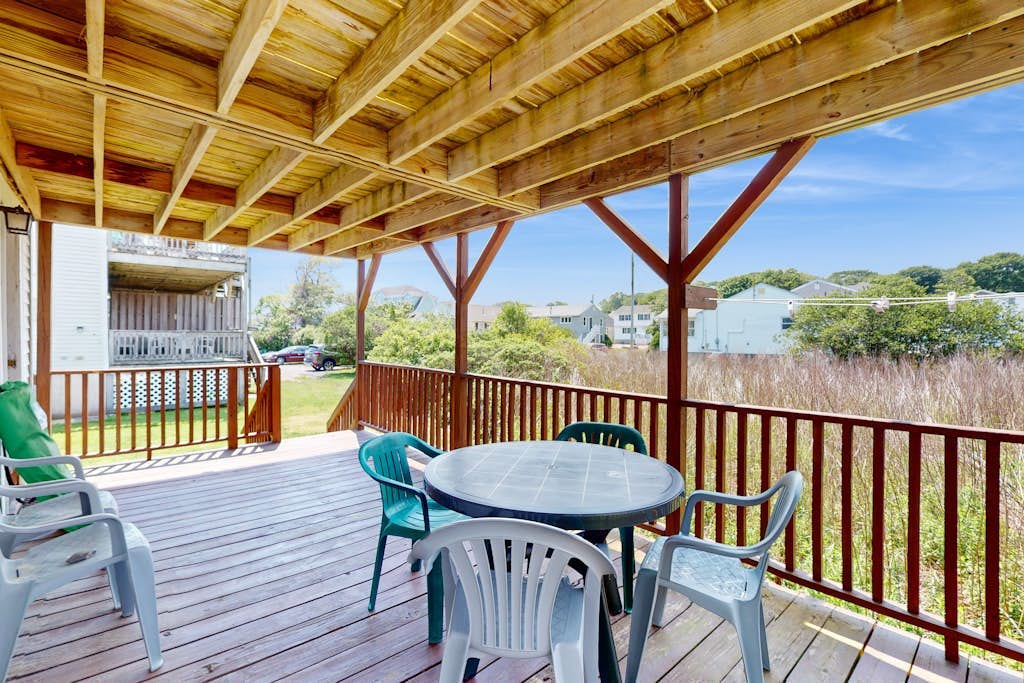 Sun-filled & serene coastal retreat with deck & stunning ocean views - near golf