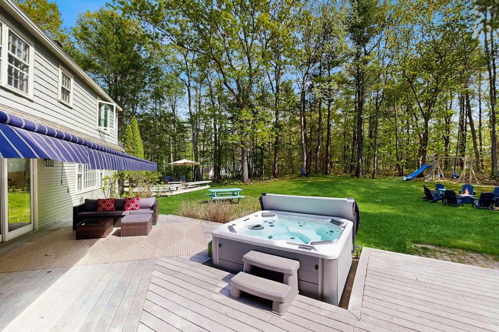 Private retreat offering multigenerational comfort and tranquil harbor access.