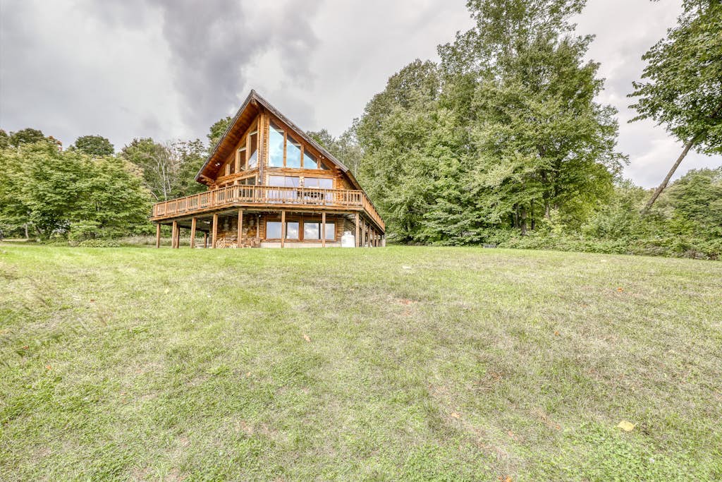 Secluded Cabin w/ Private Hot Tub, Pond, Fire Pit, Free WiFi, Close to Skiing