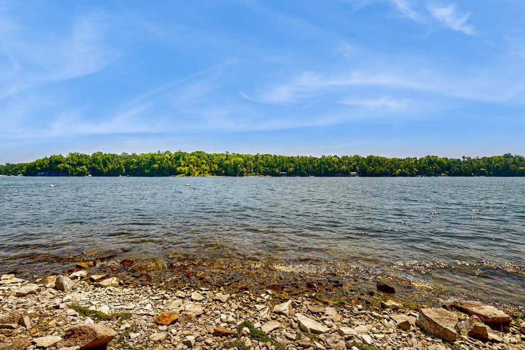 Classic lakefront cabin w/ screened-in porch & mountain views - dogs-friendly